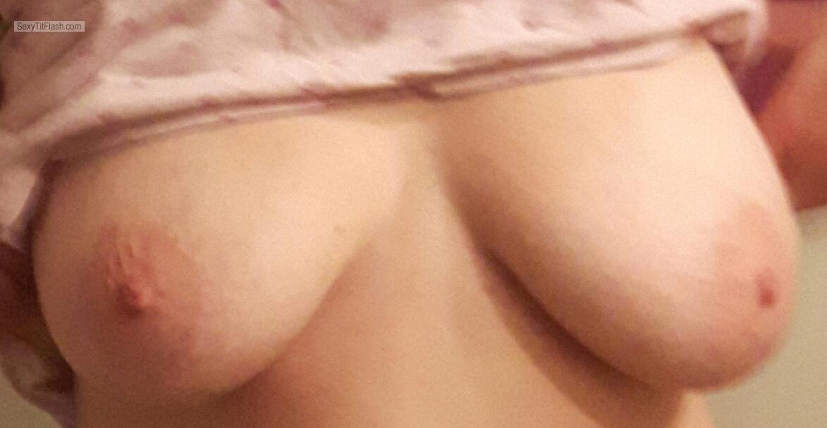 Tit Flash: Wife's Very Big Tits - Milf 35 from Canada